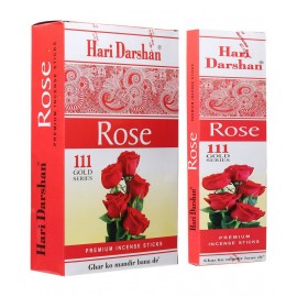 Hari Darshan Rose 111 Gold Agarbatti | Premium Incense Sticks - Pack of 12, 15g in Each