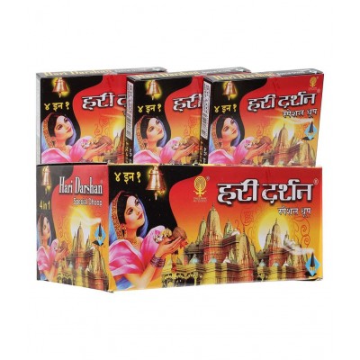 Hari Darshan Special Pooja Dhoop 4-in-1 | 100% Natural Incense Sticks | Wet Dhoop -16 Sticks (Pack of 12)