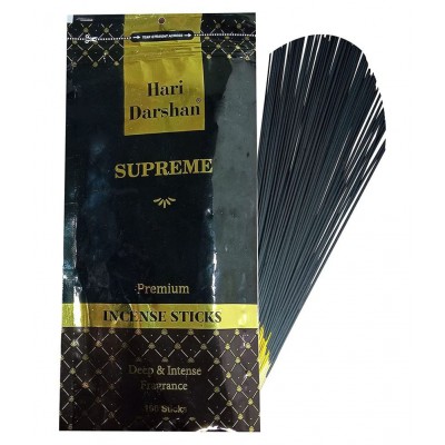 Hari Darshan Supreme Premium Pooja Agarbatti | Deep and Intense Fragrance-(Pack of 3, 100 Stick in Each Pack)