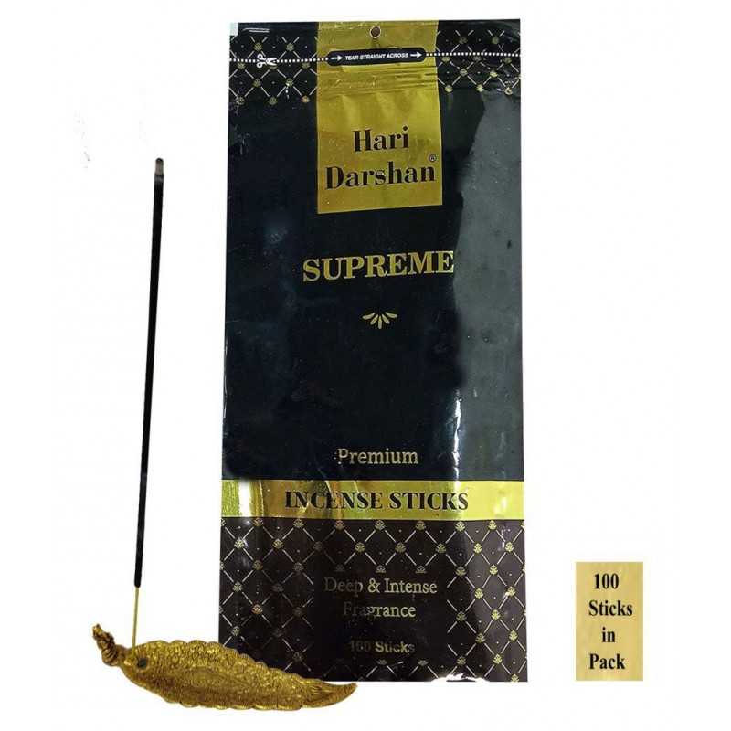 Hari Darshan Supreme Premium Pooja Agarbatti | Deep and Intense Fragrance-(Pack of 3, 100 Stick in Each Pack)