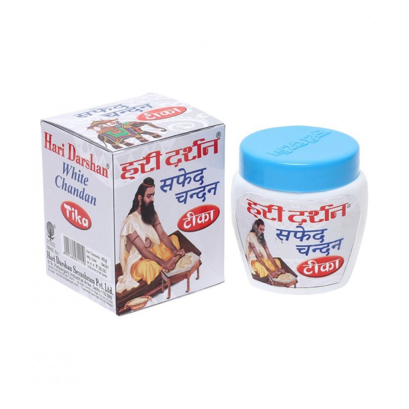 Hari Darshan White Chandan Tika -40g ( Pack of 6)