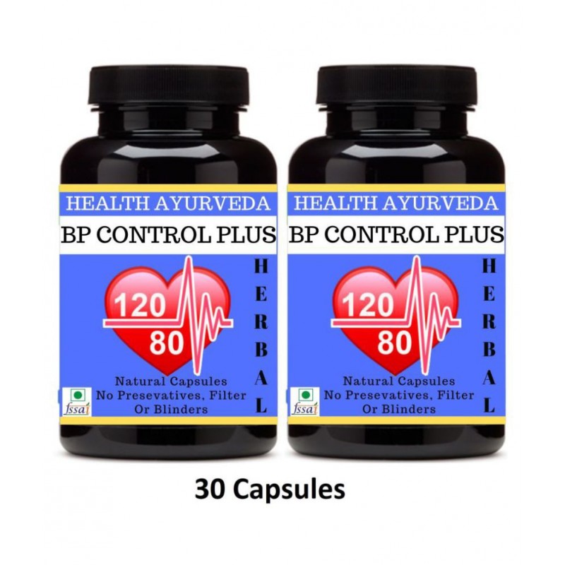 Health Ayurveda BP Control Plus | Ayurvedic BP Control Capsule 60 no.s Pack Of 2
