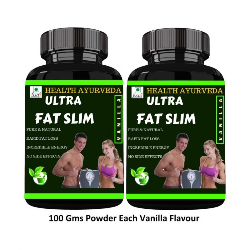 Health Ayurveda Ultra Fat Slim Vanilla Flavour Powder 200 gm Pack Of 2