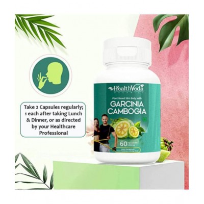 Health Veda Organics Plant Based Garcinia Cambogia for Weight Management & Healthy Metabolism, 60 Veg Capsules
