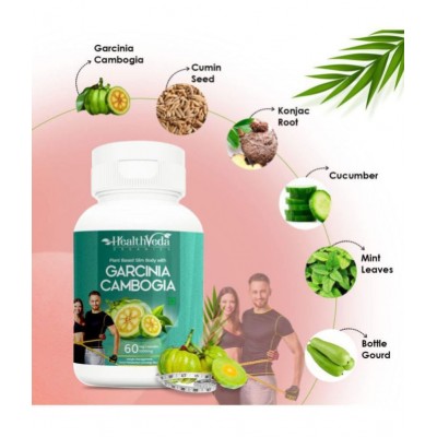 Health Veda Organics Plant Based Garcinia Cambogia for Weight Management & Healthy Metabolism, 60 Veg Capsules