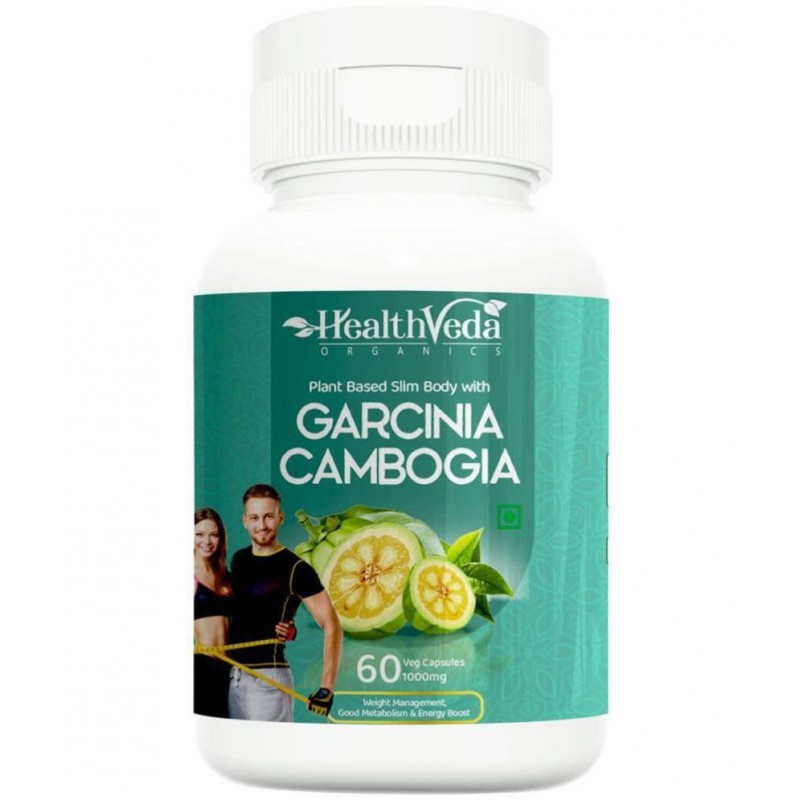 Health Veda Organics Plant Based Garcinia Cambogia for Weight Management & Healthy Metabolism, 60 Veg Capsules