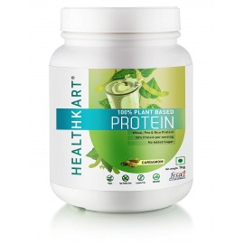 HealthKart 100% Plant Protein, Vegan, Lactose Free, 1kg, Cardamom