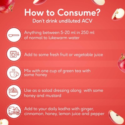 HealthKart Apple Cider Vinegar (ACV), Unflavoured, Filtered, 1L HealthKart Apple Cider Vinegar (ACV), Unflavoured, Filtered, 1L