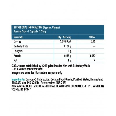 HealthKart HK Vitals Advanced Omega-3 with 360mg EPA & 240mg DHA, 90 capsules
