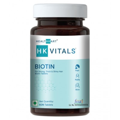 HealthKart HK Vitals Biotin 60 tablets + Iron Folic,Unflavoured (Pack of 2)
