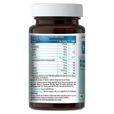 HealthKart HK Vitals Biotin 60 tablets + Iron Folic,Unflavoured (Pack of 2)