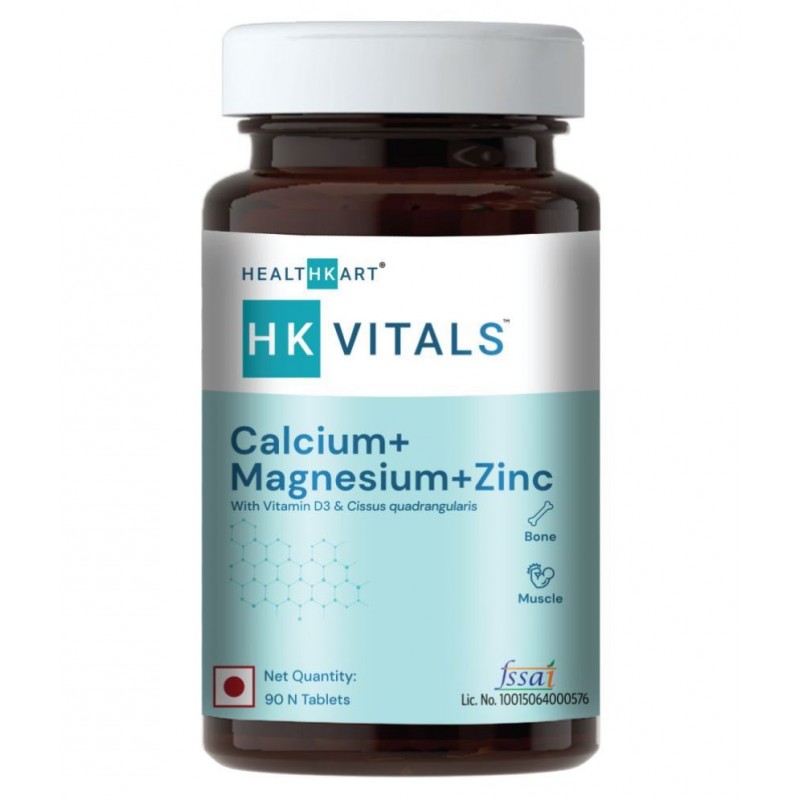HealthKart HK Vitals Calcium + Magnesium + Zinc Tablets with Vitamin D3, Calcium Supplement, 90 Tablets HealthKart HK Vitals Calcium + Magnesium + Zinc Tablets with Vitamin D3, Calcium Supplement, 90 Tablets
