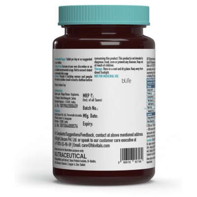 HealthKart HK Vitals DHT Blocker with Biotin, Stinging Nettle and Soya Protein, Helps Reduce Hair Fall, Stimulates Hair Growth, 60 Tablets