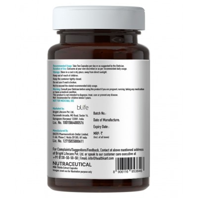 HealthKart HK Vitals Milk Thistle Extract, Liver Support Supplement, for Liver Detox & Good Liver Health, 120 Capsules