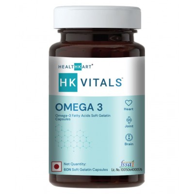 HealthKart HK Vitals Omega 3 Supplement and Multivitamin Combo, For Men and Women, 60 Omega 3 Capsules + 60 Multivitamin Tablets