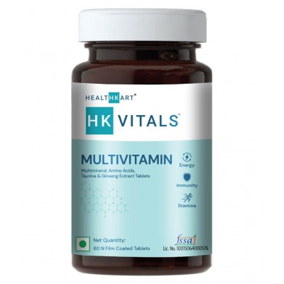 HealthKart HK Vitals Omega 3 Supplement and Multivitamin Combo, For Men and Women, 60 Omega 3 Capsules + 60 Multivitamin Tablets