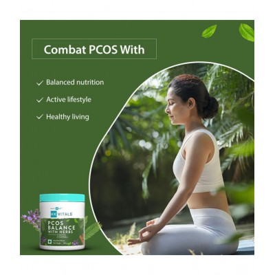 HealthKart HK Vitals PCOS Balance with Herbs (Mixed Fruit, 250 g), Plant Based Supplement for Hormonal Balance