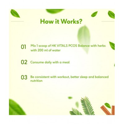 HealthKart HK Vitals PCOS Balance with Herbs (Mixed Fruit, 250 g), Plant Based Supplement for Hormonal Balance