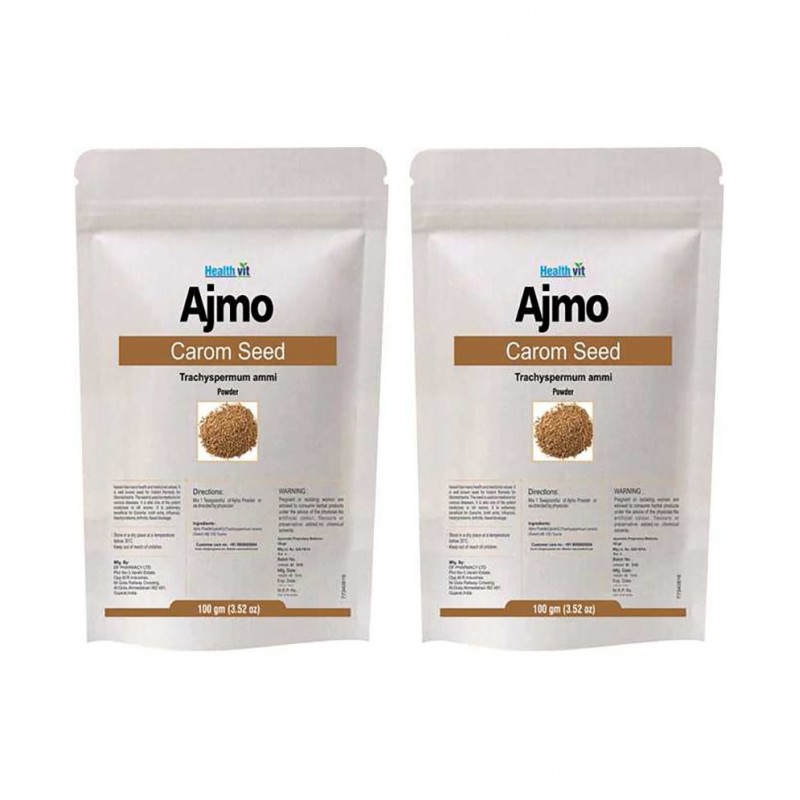 HealthVit Ajmo /Carom Seed (TrachySpermum ammi Powder 100gm - Pack of 4