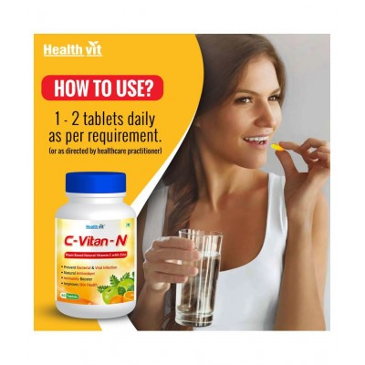 HealthVit C-Vitan-N Vitamin C Zinc1000mg 60 no.s Vitamins Tablets