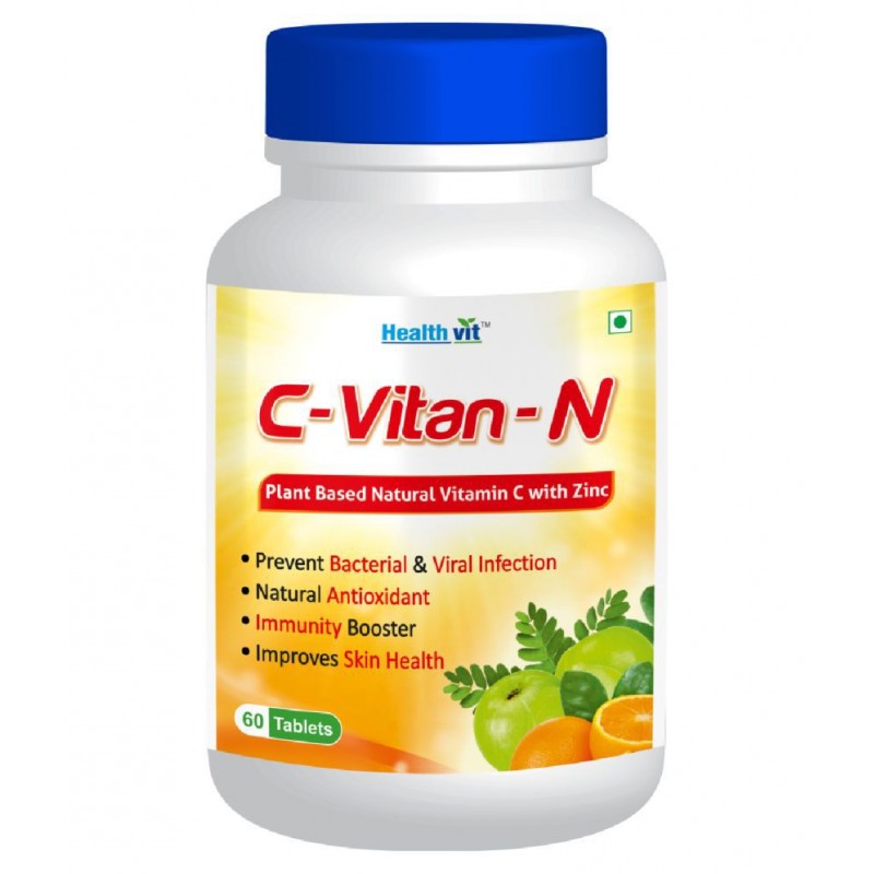 HealthVit C-Vitan-N Vitamin C Zinc1000mg 60 no.s Vitamins Tablets