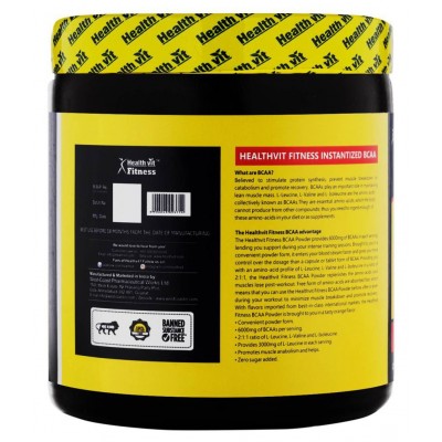 HealthVit Fitness BCAA , Powder Tangy Orange Pre/PostWorkout 400 gm