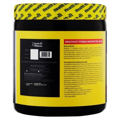 HealthVit Fitness BCAA 6000, 200 Tangy Orange 200 gm