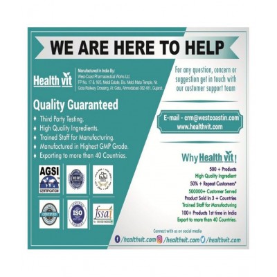 HealthVit Fitness BCAA 6000mg Fruit Punch Flavour 200 gm