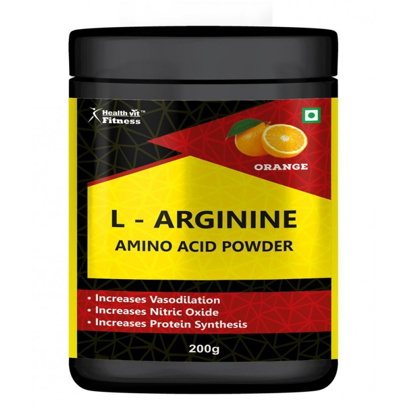 HealthVit Fitness L-Arginine Powder - Orange Flavour 200 gm