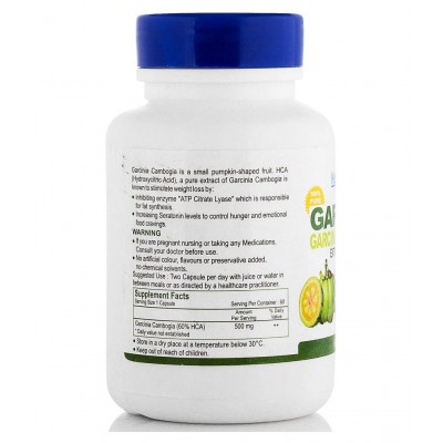 HealthVit GARCIVIT Garcinia Cambogia 65% HCA 500mg 60