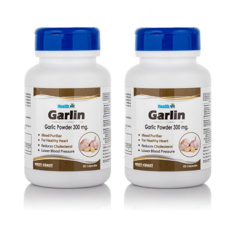HealthVit GARLIN Garlic Powder 300mg Capsule 60 no.s