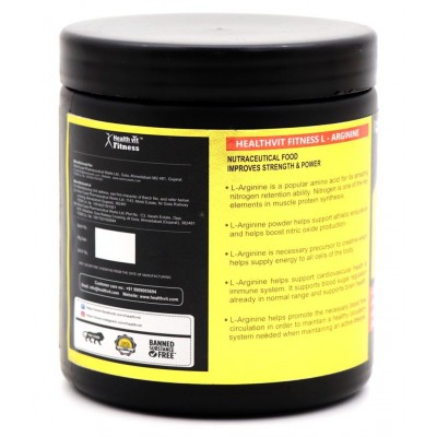 HealthVit L-Arginine Amino Acid Powder Muscle Building & Endurance- 200 gm