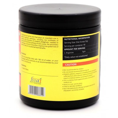 HealthVit L-Arginine Amino Acid Powder Muscle Building & Endurance- 200 gm