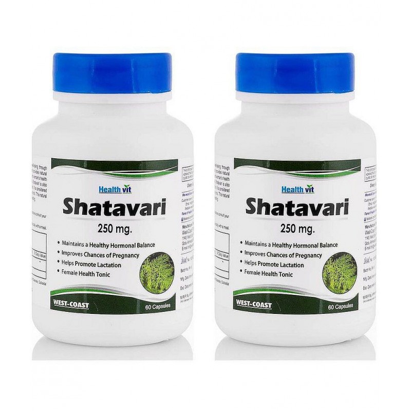 HealthVit Shatavari Powder 60 Capsules - PAck of 2