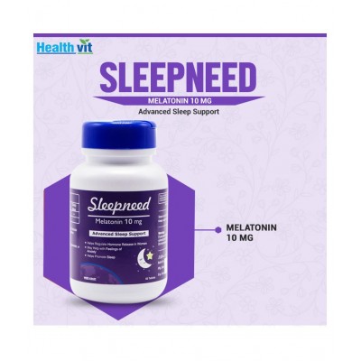 HealthVit Sleepneed Melatonin 10 mg Advanced Sleep Support - 60 Tablets 60 no.s Vitamins Tablets