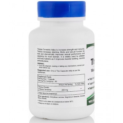 HealthVit Tribulus Powder 250 mg 60 Capsules