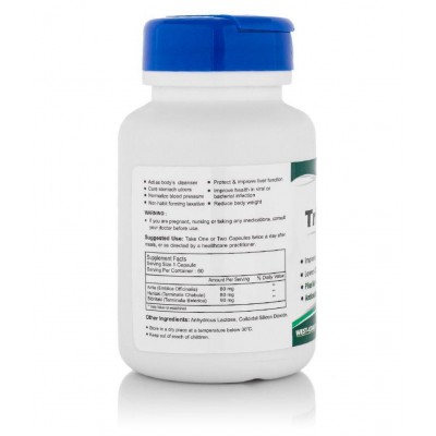 HealthVit Trifala Triphala Powder 250mg Capsule 60 no.s Pack Of 2