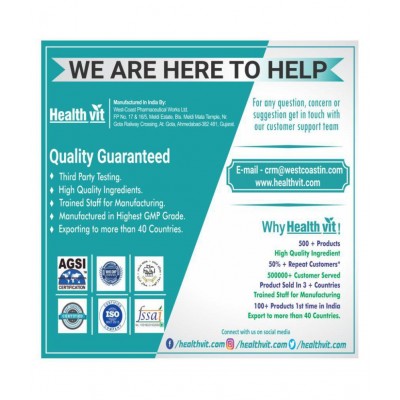 HealthVit Trifala Triphala Powder 250mg Capsule 60 no.s Pack Of 2