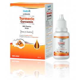 HealthVit Turmeric Curcumin With Piperine Drops Liquid 30 ml