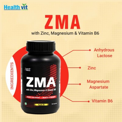 HealthVit ZMA Nightime Recovery Support - 90 Capsules 90 no.s