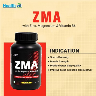 HealthVit ZMA Nightime Recovery Support - 90 Capsules 90 no.s