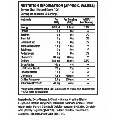 HealthXP  Maniac Pre Workout, 30 Servings  300 gm