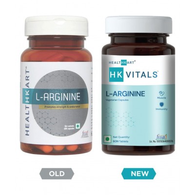 Healthkart HK-Vitals L Arginine (pre-workout capsules) -500mg , 60 capsules