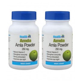 Healthvit Amda Amla Powder 250mg 60 Capsules - Pack Of 5
