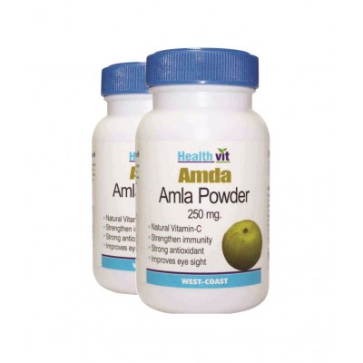 Healthvit Amda Amla Powder 250mg 60 Capsules - Pack of 2