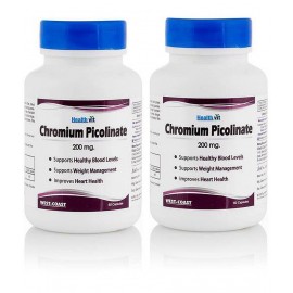 Healthvit Chromium Picolinate 200 mg 60 Capsules -Pack of 2