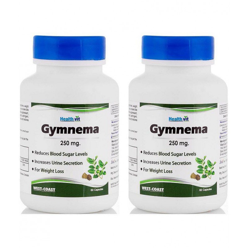 Healthvit Gymnema Powder 250mg 60 Capsules Pack of 5
