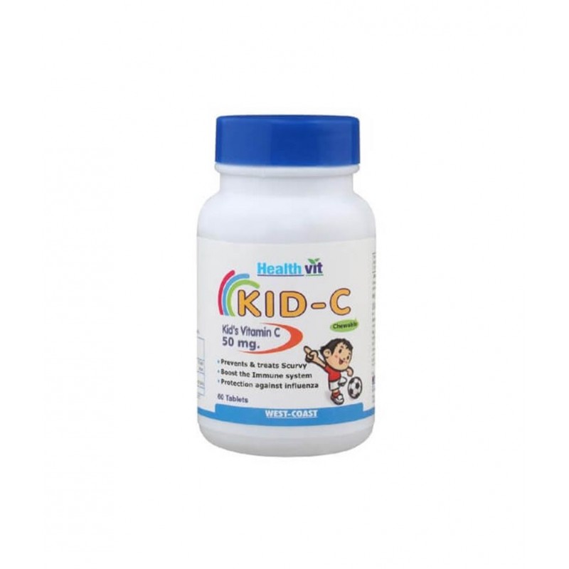 Healthvit Kid-c Kid's Vitamin C Chewable 50mg 60 Tablets - Pack of 2