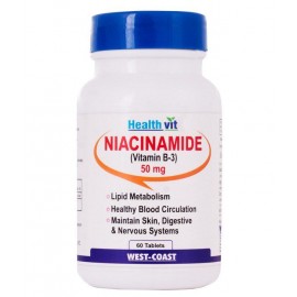 Healthvit Niacinamide (Vitamin B3) 50 Mg 60 Tablets