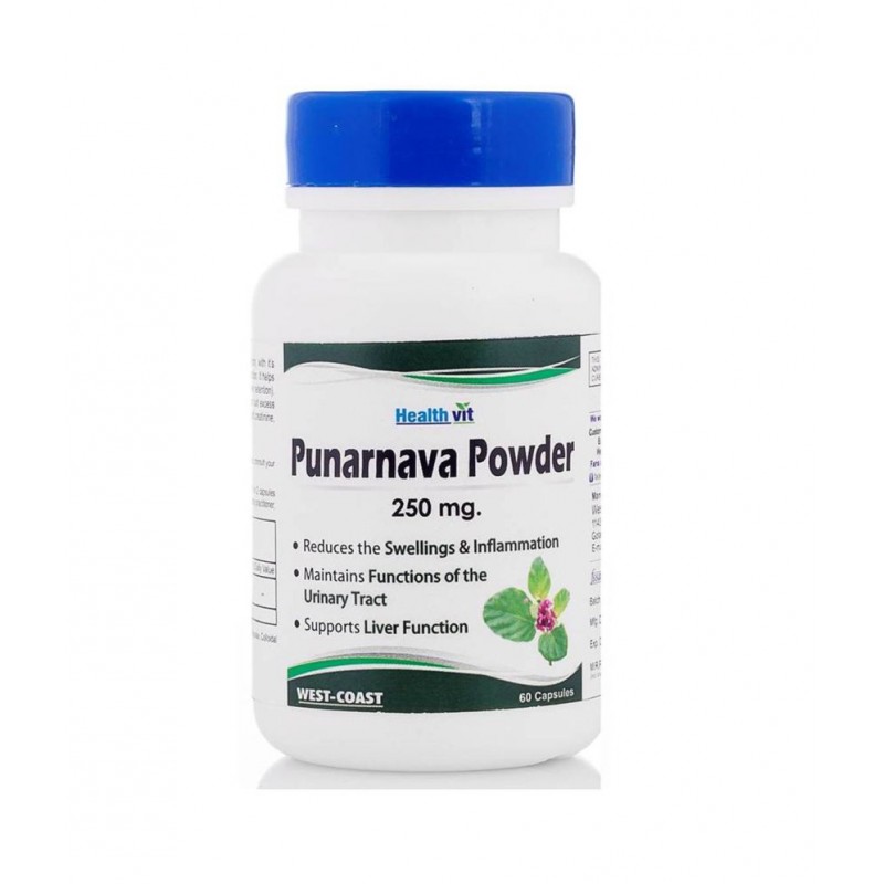 Healthvit Punarnava Powder 250 mg 60 Capsules